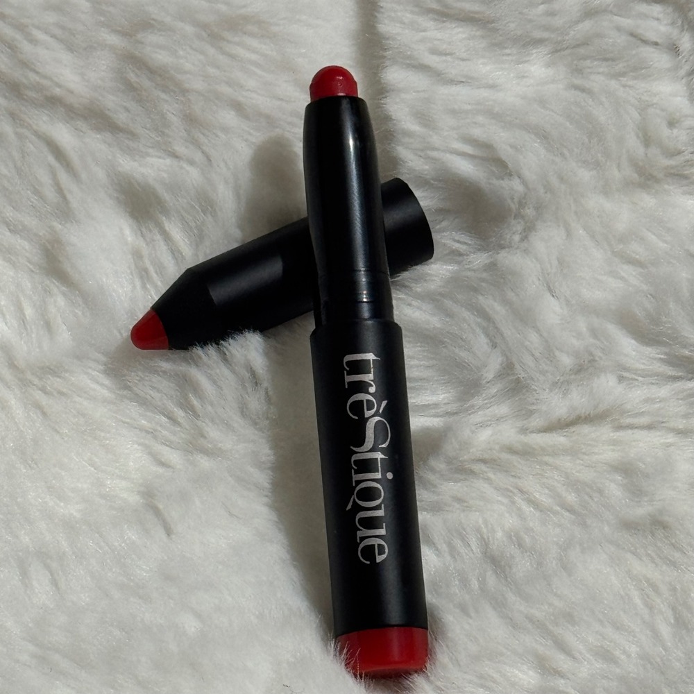 treStiQue Mini Matte Lip Crayon Chile Red Travel Size .02 oz Makeup Lipstick
